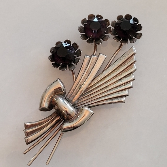 Vintage sterling Silver Pin Brooch - Picture 2 of 4